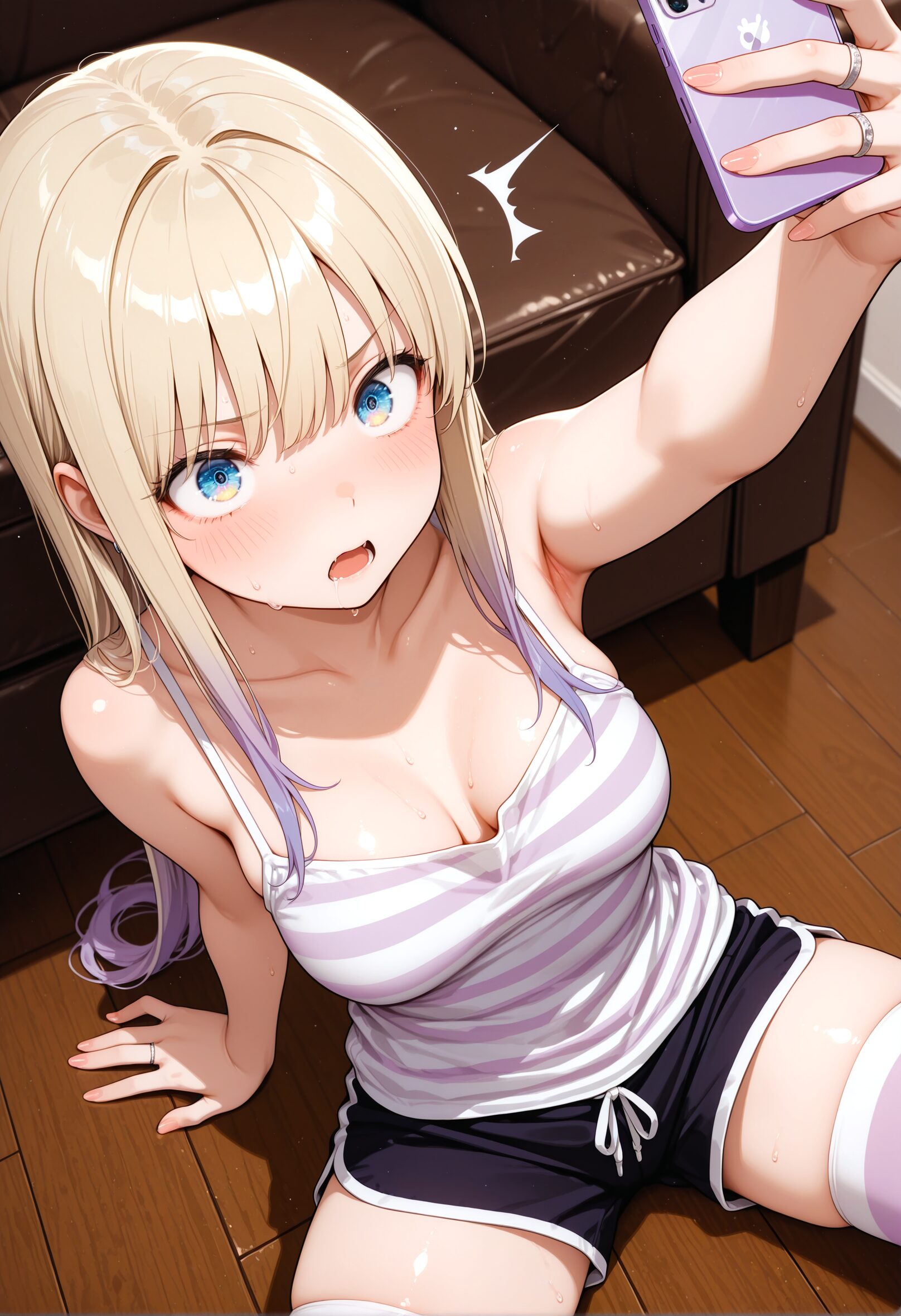 自撮りおっぱいと胸の谷間や下乳などのAIイラスト - 55