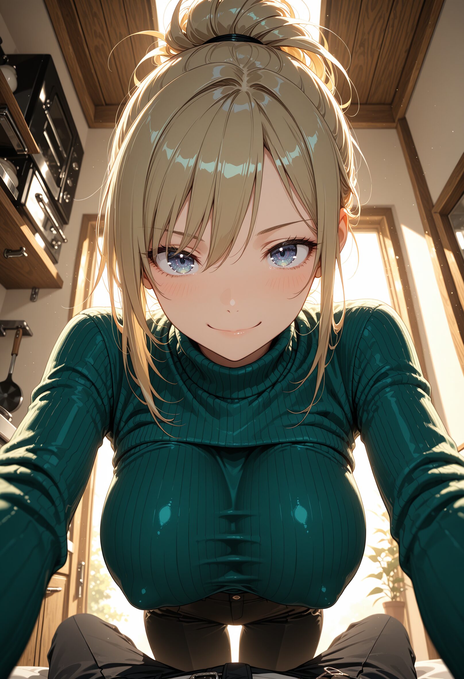 おっぱいを晒す女性のAIイラスト - 9