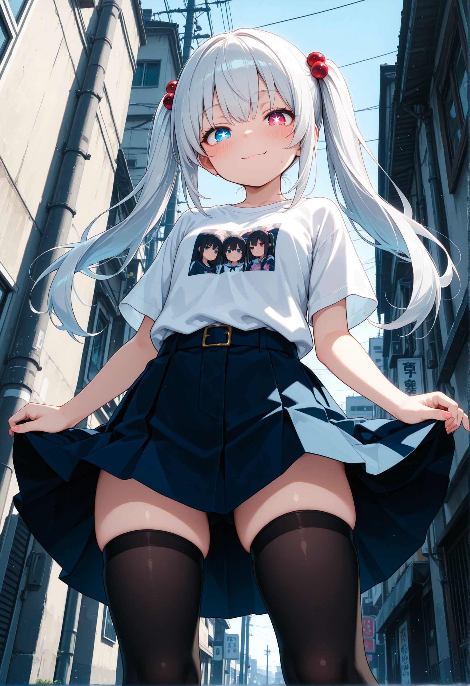 ニーソを履いた女の子のAIイラスト - 10