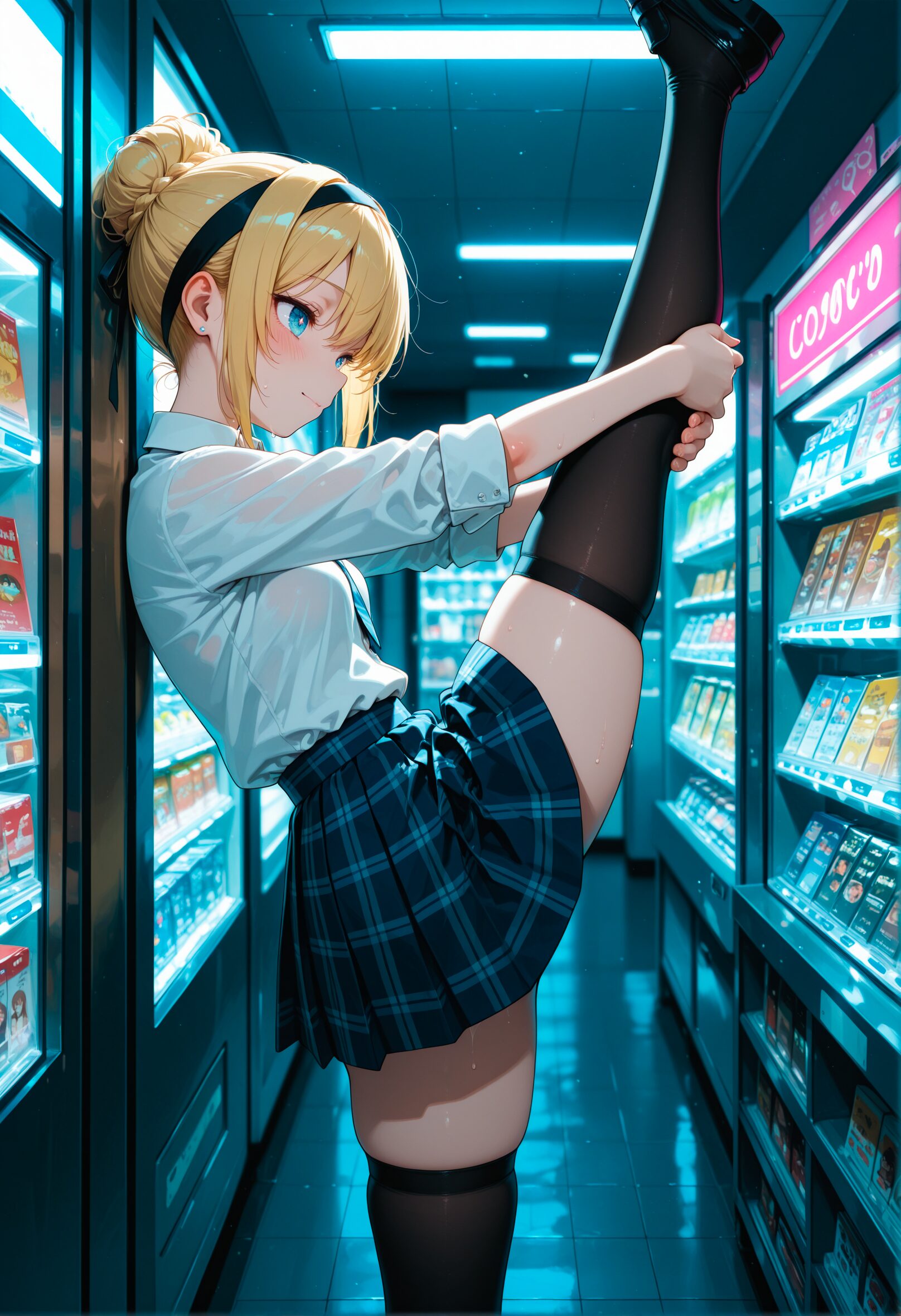 ニーソを履いた女の子のAIイラスト - 12