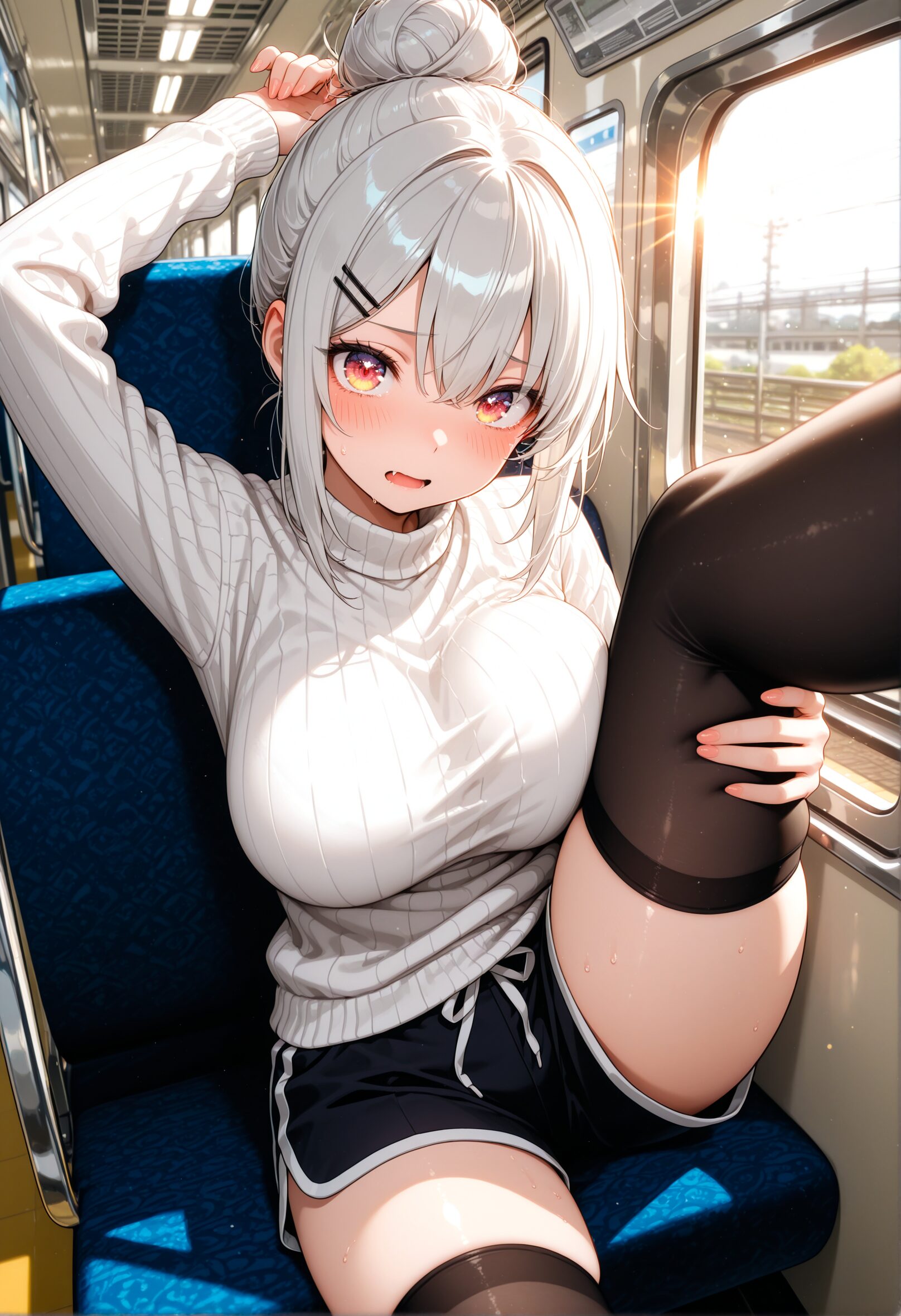 ニーソを履いた女の子のAIイラスト - 29