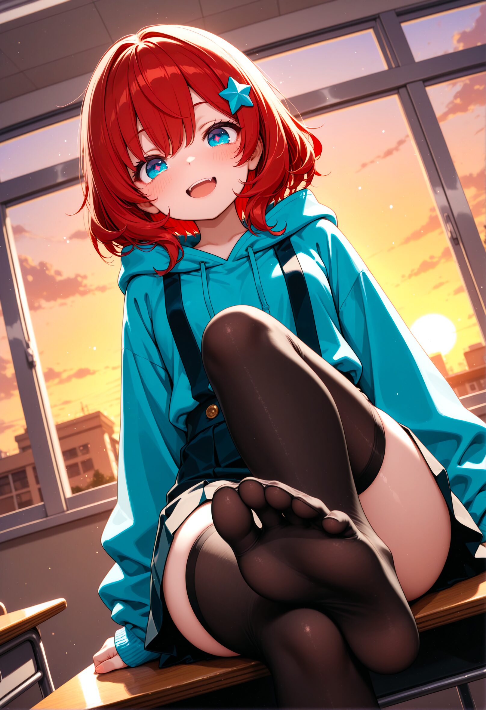 ニーソを履いた女の子のAIイラスト - 35