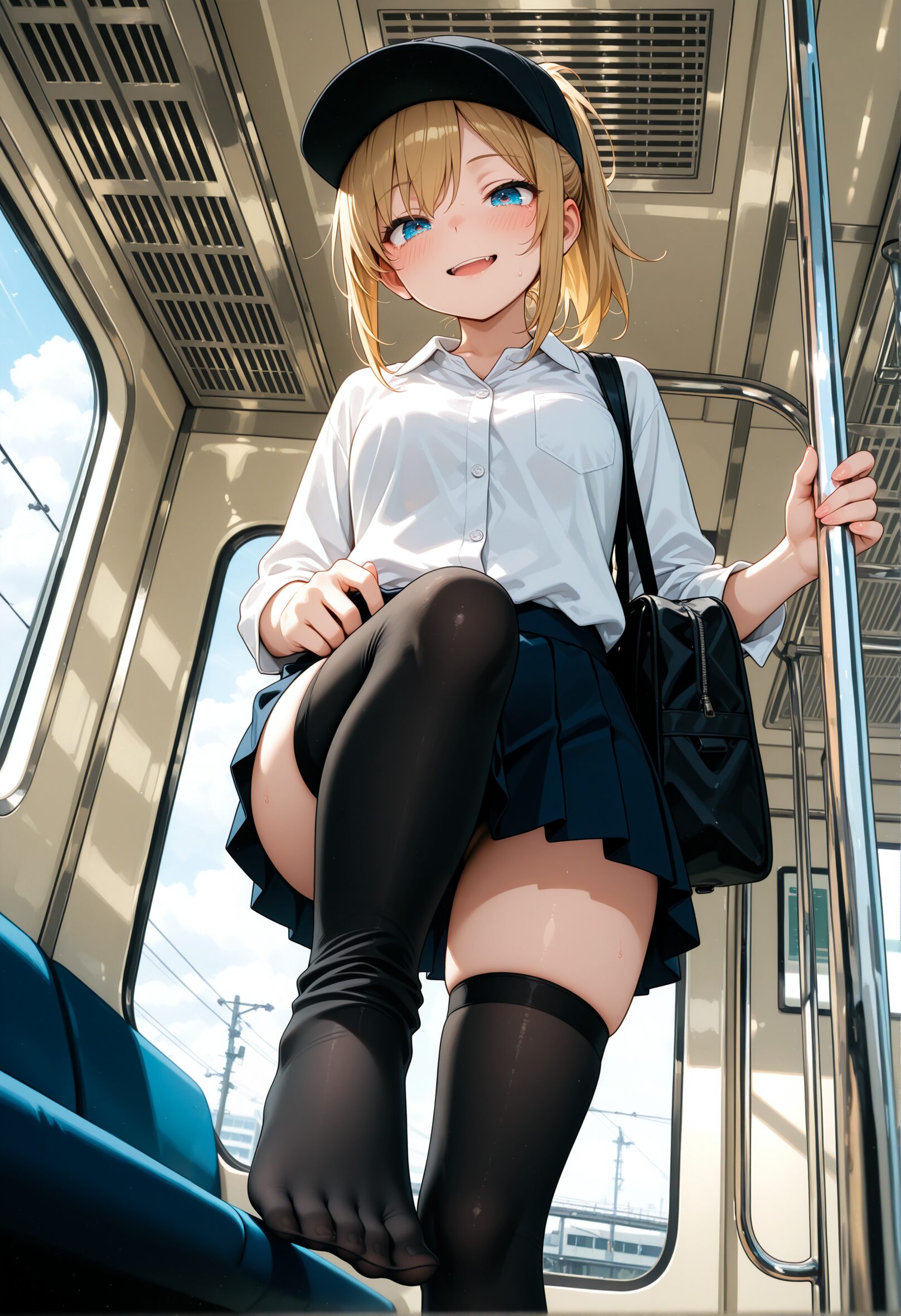 ニーソを履いた女の子のAIイラスト - 7